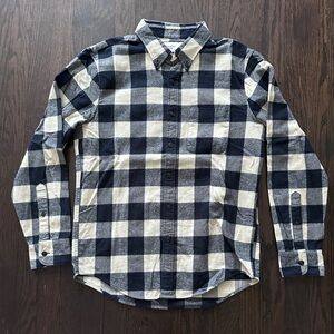 Abercrombie & Fitch Blue and Cream Flannel Shirt